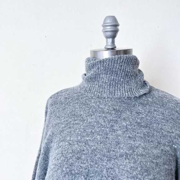 h&m wool‎ blend gray turtleneck sweater womens xs - Picture 4 of 5